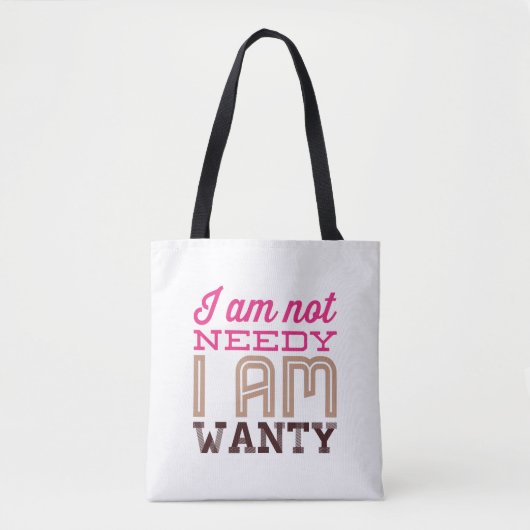 Tote Bag Je Ne Suis Pas Nécessaire Je Suis Wanty fun (Devant)
