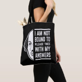 Tote Bag Je Ne Suis Pas Tenu De M'Enorgueillir De La Citati (De près)