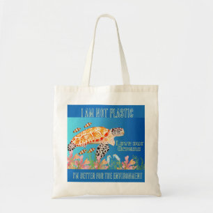 Tote Bag Je ne suis pas Turtle en plastique