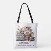 Tote Bag Je ne suis pas un chat mignon (Dos)