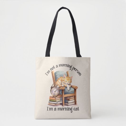 Tote Bag Je ne suis pas une personne du matin (Devant)