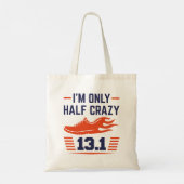 Tote Bag Je ne suis qu'à moitié fou (Dos)
