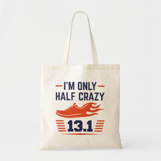 Tote Bag Je ne suis qu'à moitié fou (Devant)