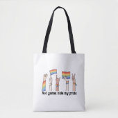 Tote Bag Je ne vais pas cacher ma fierté rainbow flag super (Devant)