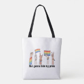 Tote Bag Je ne vais pas cacher ma fierté rainbow flag super (Dos)