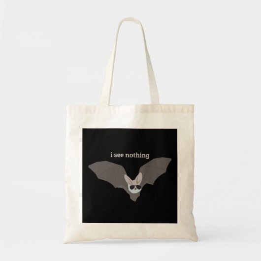 Tote Bag Je Ne Vois Rien - Chat Portant Des Lunettes De Sol (Devant)