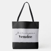 Tote Bag Je n'suis pas à vendre (Devant)