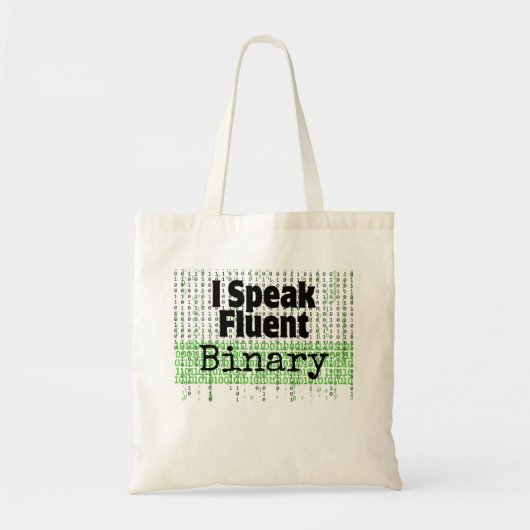 Tote Bag Je parle couramment binaire.w (Devant)