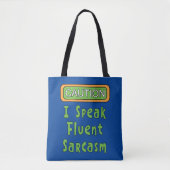 Tote Bag Je Parle Sarcasme Fluent (Devant)