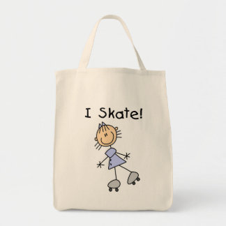 Tote Bag Je patine patineur de rouleau de fille