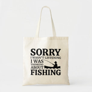 Tote Bag Je Pensais À La Pêche