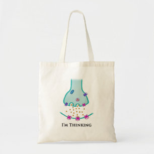 Tote Bag Je pense neurone synapse