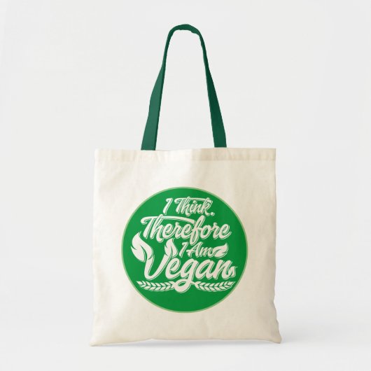Tote Bag Je Pense Que Je Suis Vegan. (Devant)