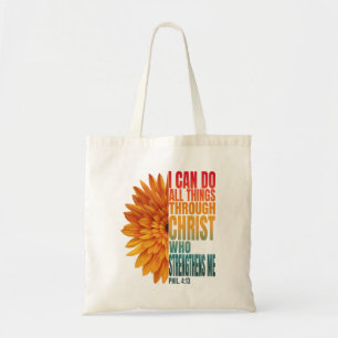 Tote Bag je peux faire toutes choses par christ qui me fort