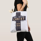 Tote Bag Je Peux Faire Toutes Les Choses Par Jésus-Christ Q (De près)