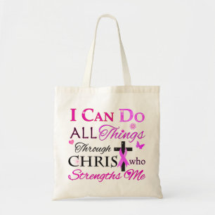 TOTE BAG JE PEUX FAIRE TOUTES LES CHOSES PAR LE CHRIST