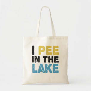 Tote Bag Je pisse dans le lac Funny Randonnée en plein air 