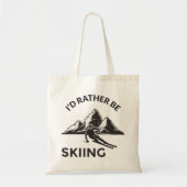 Tote Bag Je Plais Plutôt Skier - Cadeau Skier, Sport D'Hive (Devant)