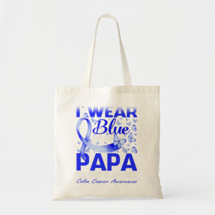 Tote Bag Je Porte Du Bleu Pour Mon Papa Colon Sensibilisati