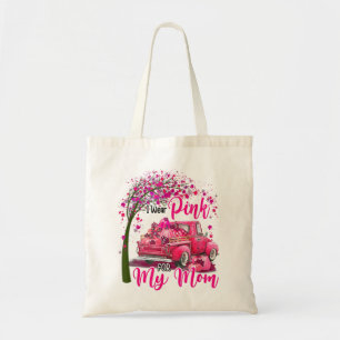 Tote Bag Je Porte Du Rose Pour Ma Maman Ruban Camion Cancer