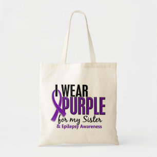 Tote Bag Je porte le pourpre pour ma épilepsie de la soeur