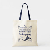 Tote Bag Je pourrais avoir l'air d'écouter Funny Kayaking (Dos)