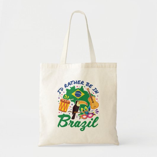 Tote Bag Je préfère être au Brésil Voyage souvenir brésilie (Devant)