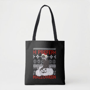 Tote Bag Je Préfère Halloween Funny Noël noir Chat Sweat