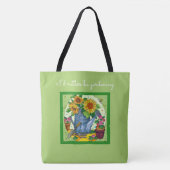Tote Bag Je préfère jardiner ; plutôt vert (Devant)