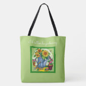 Tote Bag Je préfère jardiner ; plutôt vert (Dos)