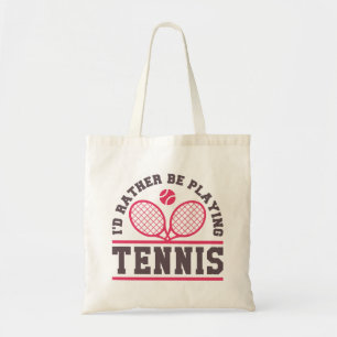 Tote Bag Je préfère jouer au tennis