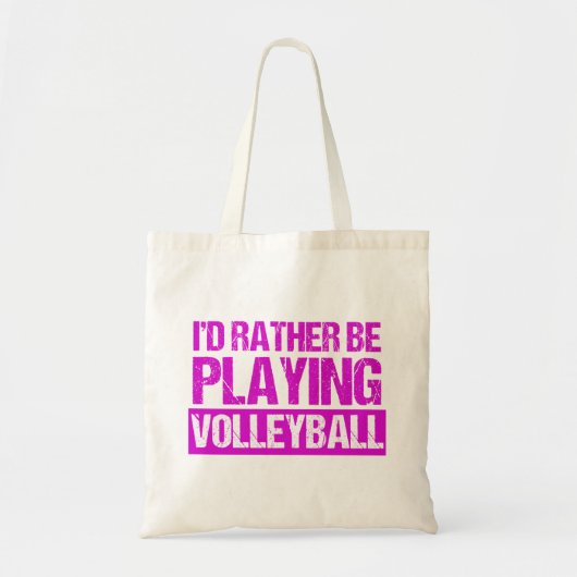 Tote Bag Je préfère jouer au volley-ball (Devant)