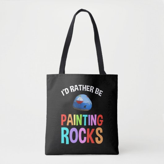 Tote Bag Je préfère peindre des rochers (Devant)