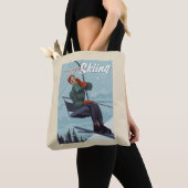 Tote Bag Je préfère skier Imprimer (De près)
