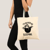 Tote Bag Je Préférerais Dormir Paresseux (Devant (produit))