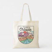 Tote Bag Je préférerais être dehors (Dos)