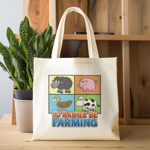 Tote Bag Je préférerais être fermier ! (agriculteur virtuel