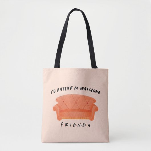 Tote Bag Je préférerais regarder mes amis™ (Devant)