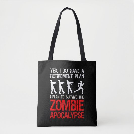 Tote Bag Je Prévois De Survivre À L'Apocalypse Zombie (Devant)