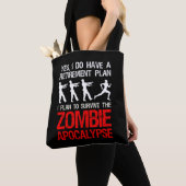 Tote Bag Je Prévois De Survivre À L'Apocalypse Zombie (De près)