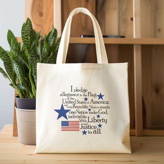 Tote Bag Je promets l'allégeance au drapeau de l'Union