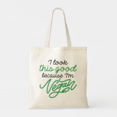 Tote Bag Je regarde ça bien parce que je suis Vegan (Dos)