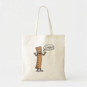 Tote Bag Je règne sur une bande dessinée drôle Règle Prof p