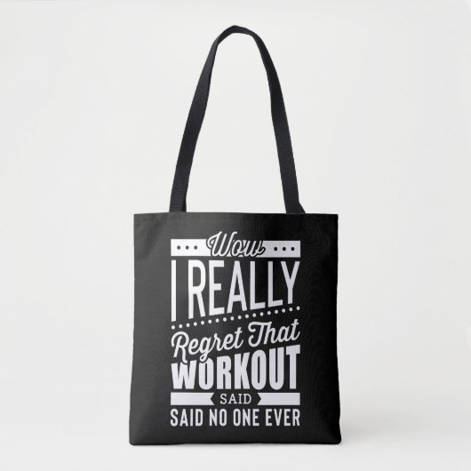 Tote Bag Je Regrette Vraiment Que La Motivation De Fitness  (Devant)