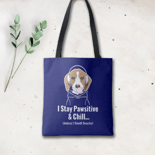 Tote Bag Je reste un chien curieux et Beagle de frissons