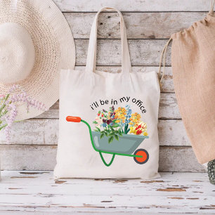 Tote Bag Je serai dans mon bureau / Maman Flower Garden