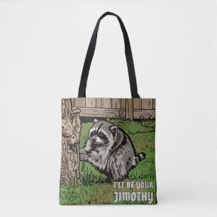 Tote Bag Je serai ton raton laveur Pop Art Jimothy