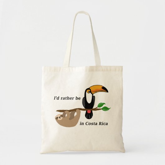 Tote Bag Je serais plutôt en le Costa Rica, toucan (Devant)