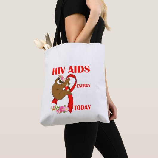 Tote Bag Je Souffre Du Vih Je N'Ai Pas D'Énergie Pour Préve (De près)