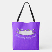 Tote Bag Je souris. Vraiment, je le suis ! Impression total (Dos)